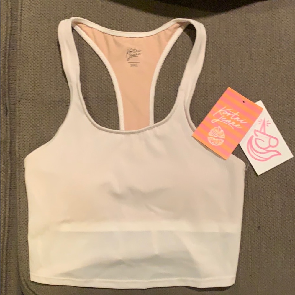 BNWT White Ribbed Racer Back